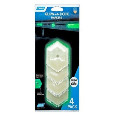 Camco Glow in the dark Pontoon markers (Hex 4 pk)