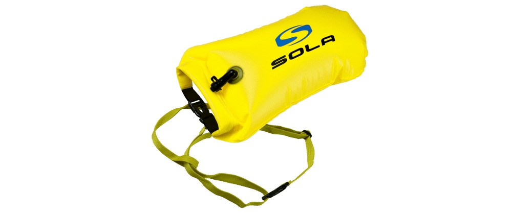 sola open water dry bag inflatable