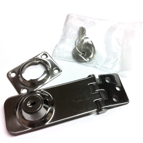 Locking 80mm Stainless Steel Hasp & Keys